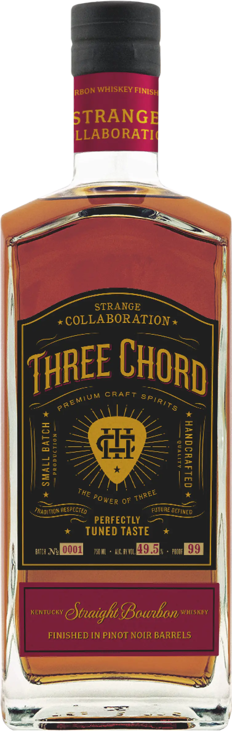 Three Chord Strange Collaboration Pinot Noir Barrel Finished Bourbon Whiskey 750ml