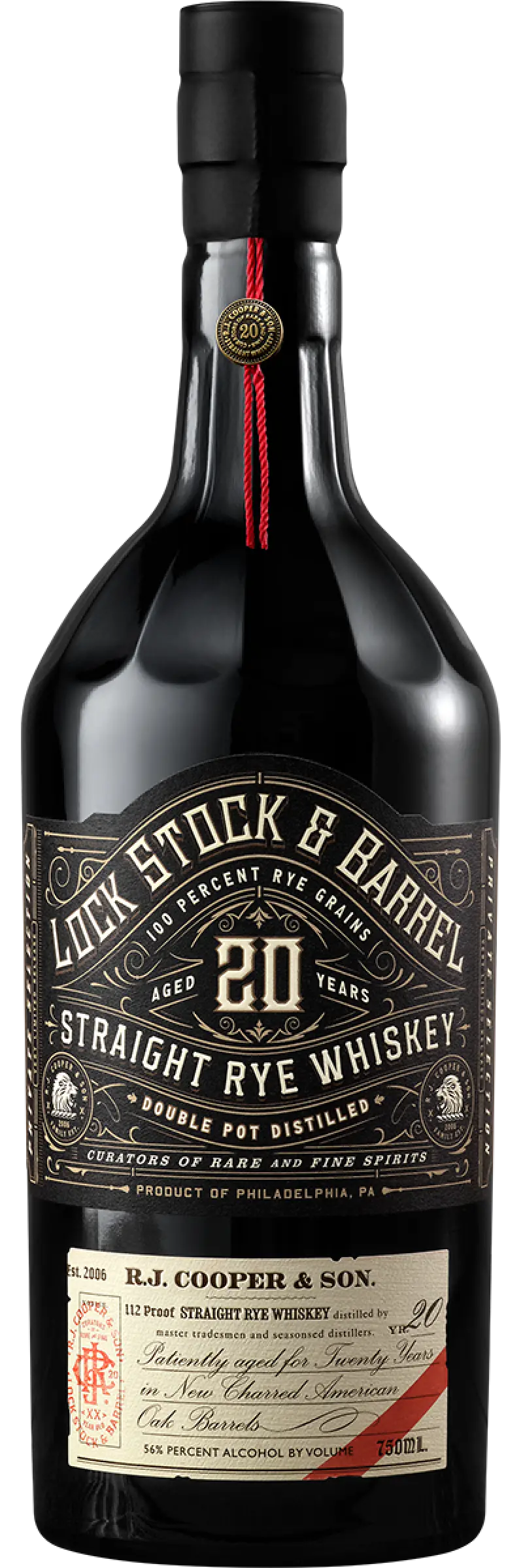Lock Stock & Barrel 20 Year Old Straight Rye Whiskey 750ml