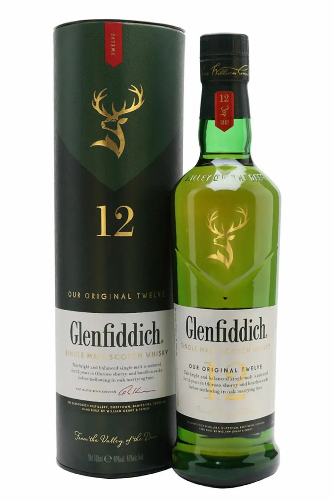 Glenfiddich 12 Year Old Single Malt Scotch Whisky 1L