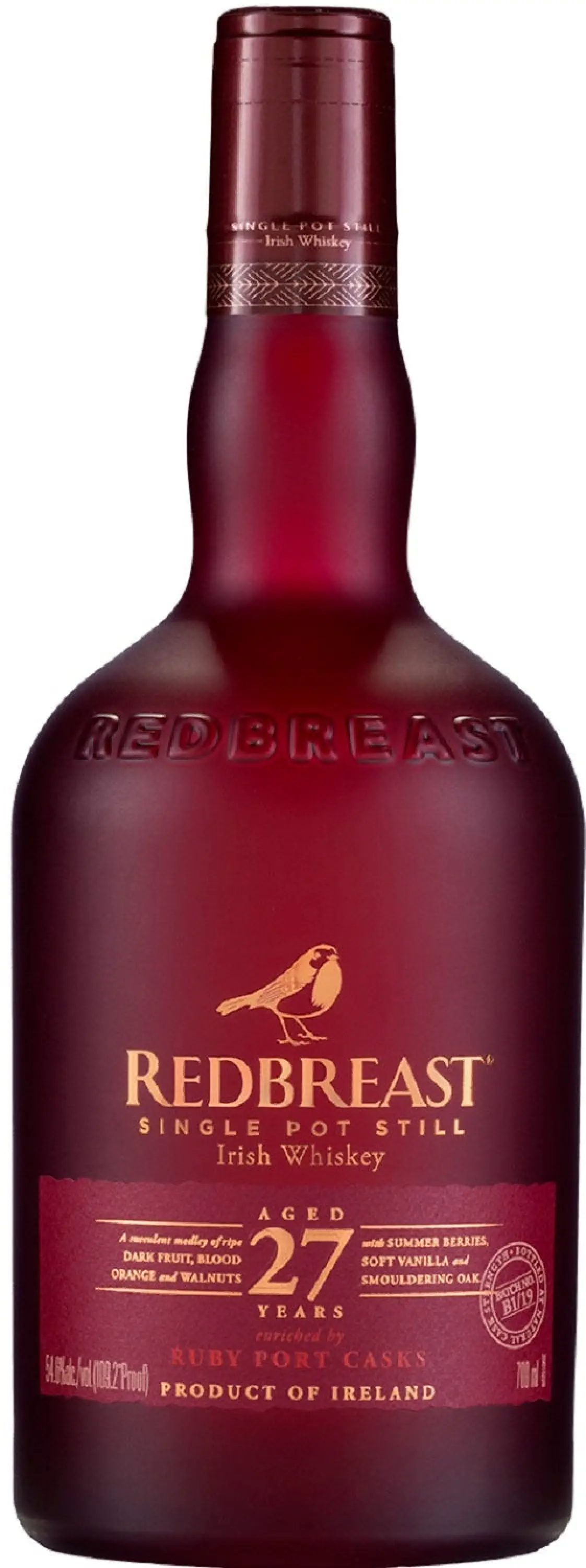 Redbreast 27 Year Old Single Pot Still Irish Whiskey 750ml