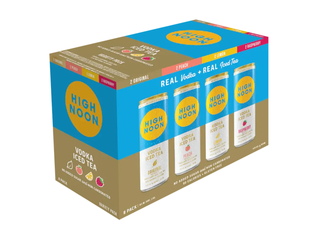 High Noon Vodka Iced Tea Variety Pack 8 Pack 355ml