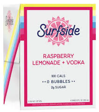 Surfside Raspberry Lemonade Vodka 4-Pack 355ml Cans