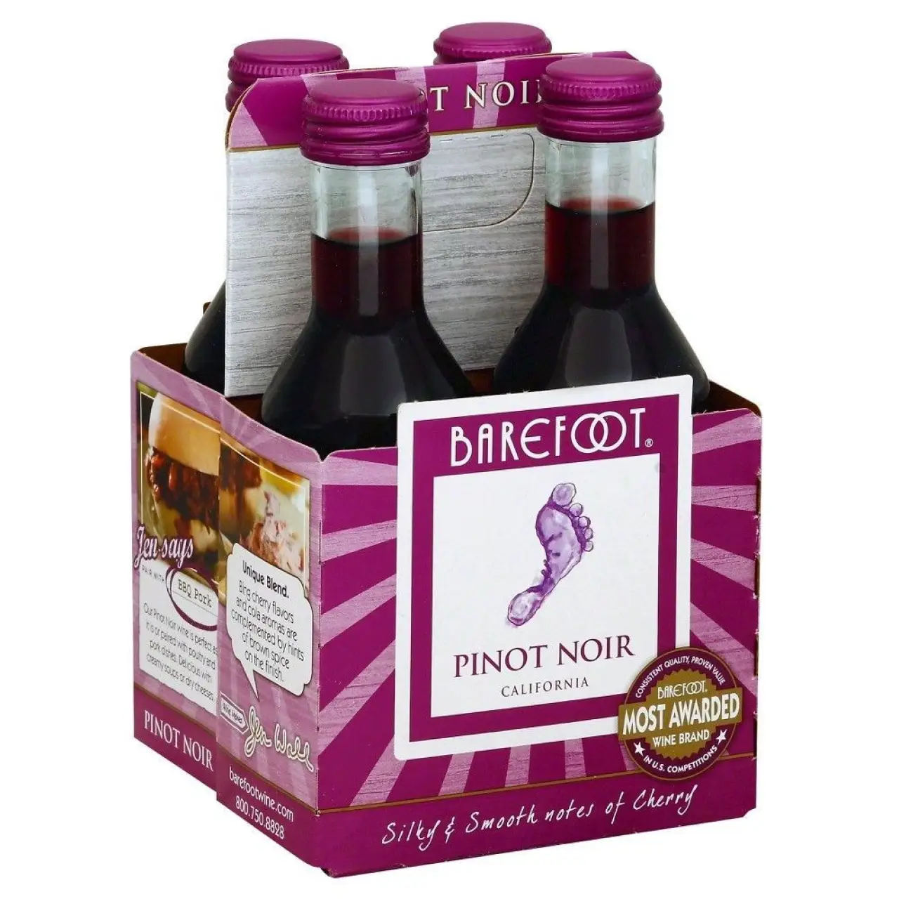 Barefoot Pinot Noir 187ml 4-Pack