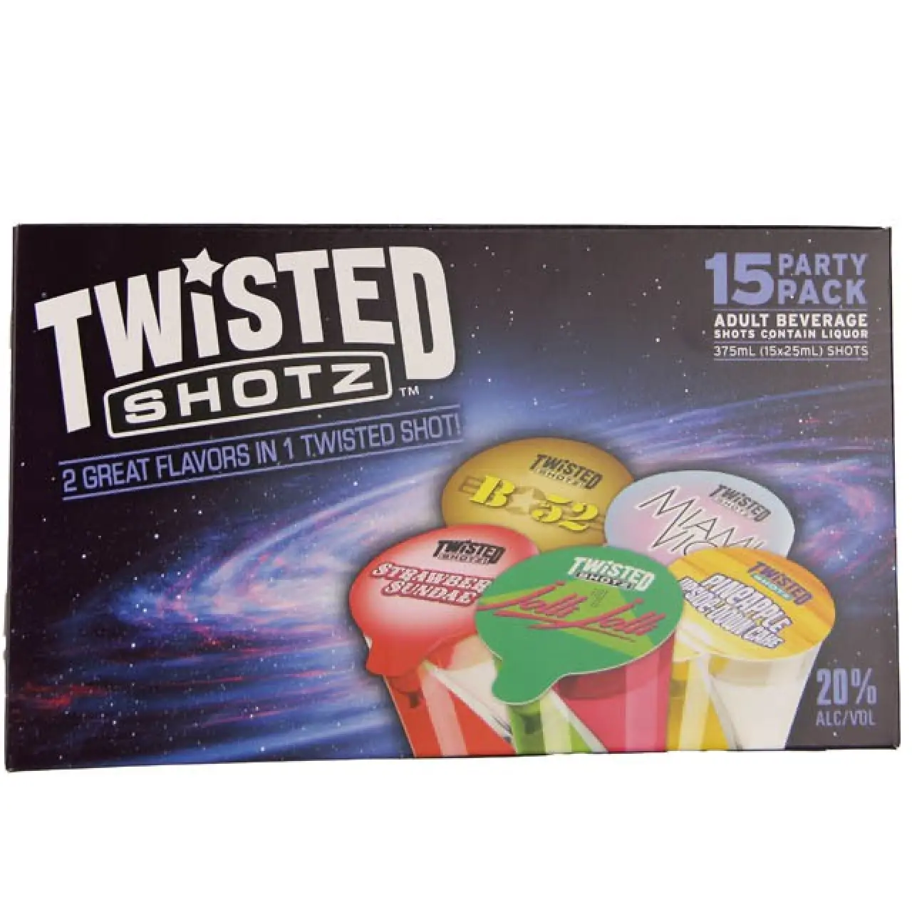 Twisted Shotz Traditional Party Pack 15 X 25ml