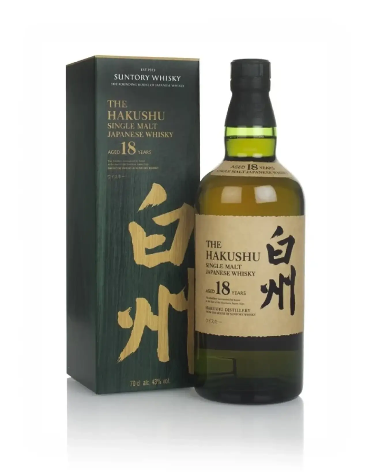 Suntory Hakushu 18 Year Single Malt Japanese Whisky 750ml