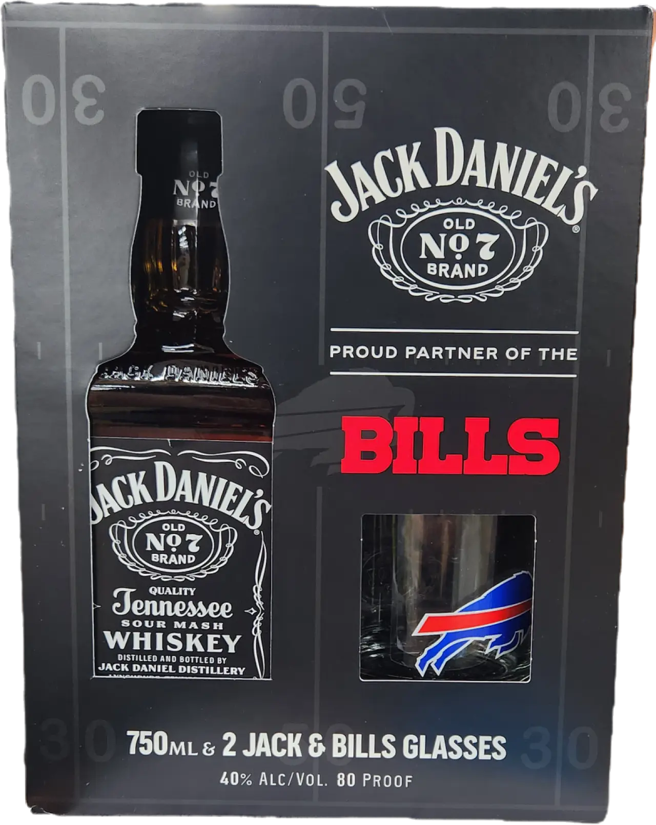 Jack Daniel's Old No. 7 Tennessee Whiskey Gift Set With Glass 750ml
