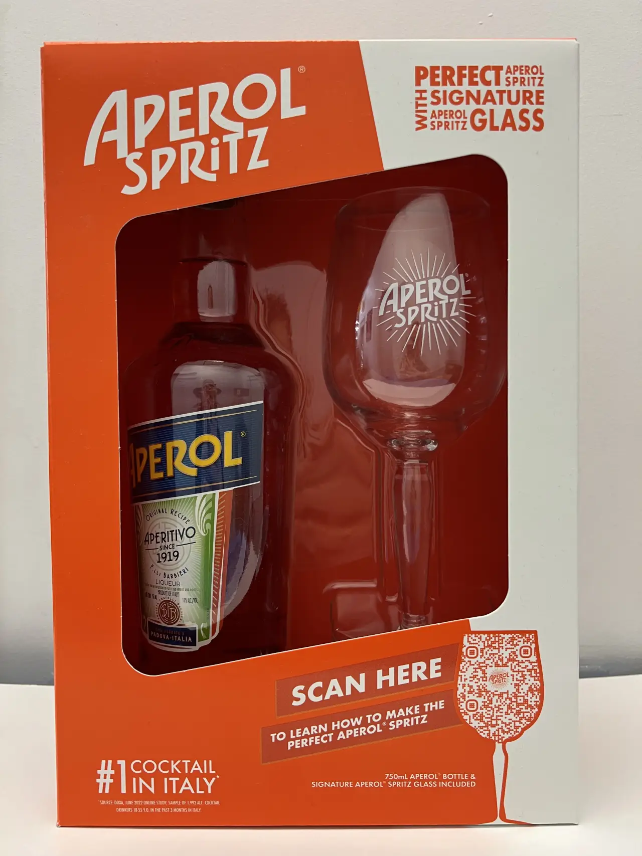Aperol 750 W/Glass