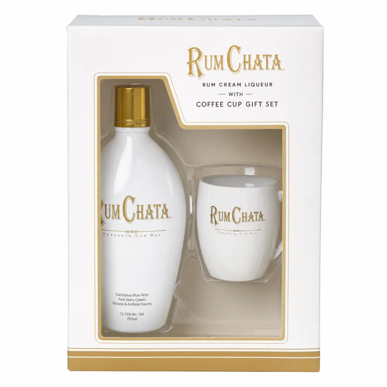 Rumchata Rum Cream Liqueur With Coffee Cup Gift Set 750ml