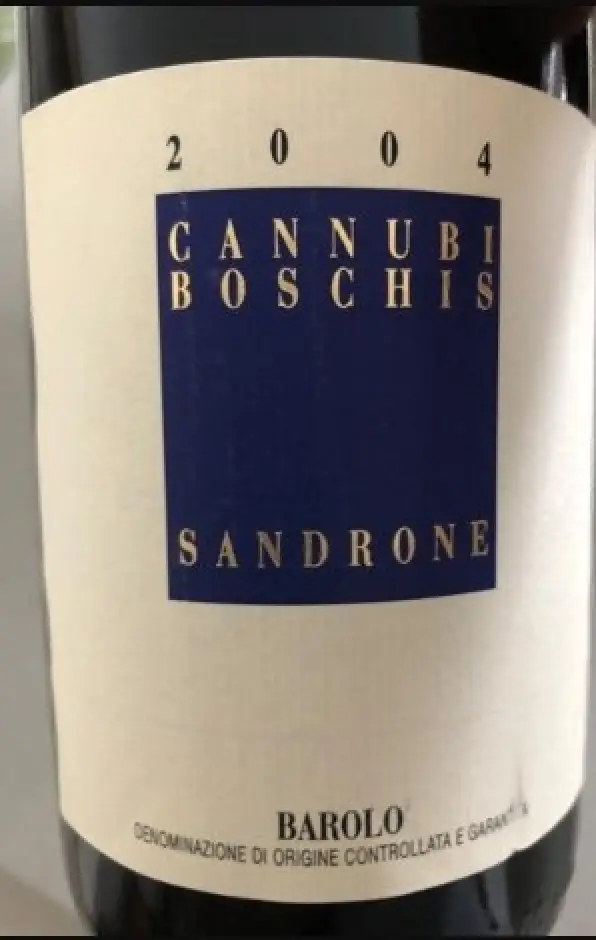 SANDRONE BAROLO CANNUBI '04