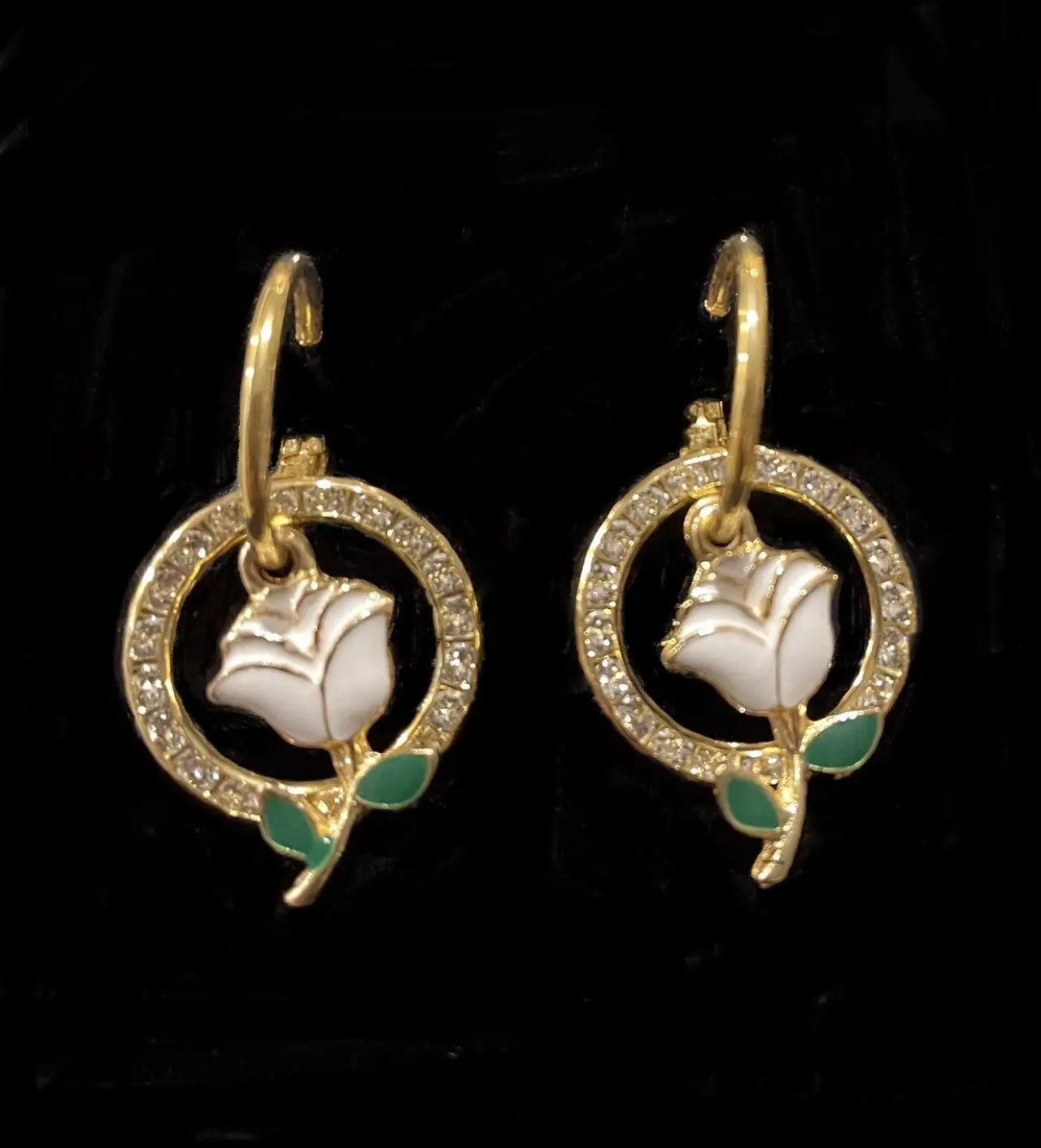 White Rose earring set. $68.  ( priced per pair)