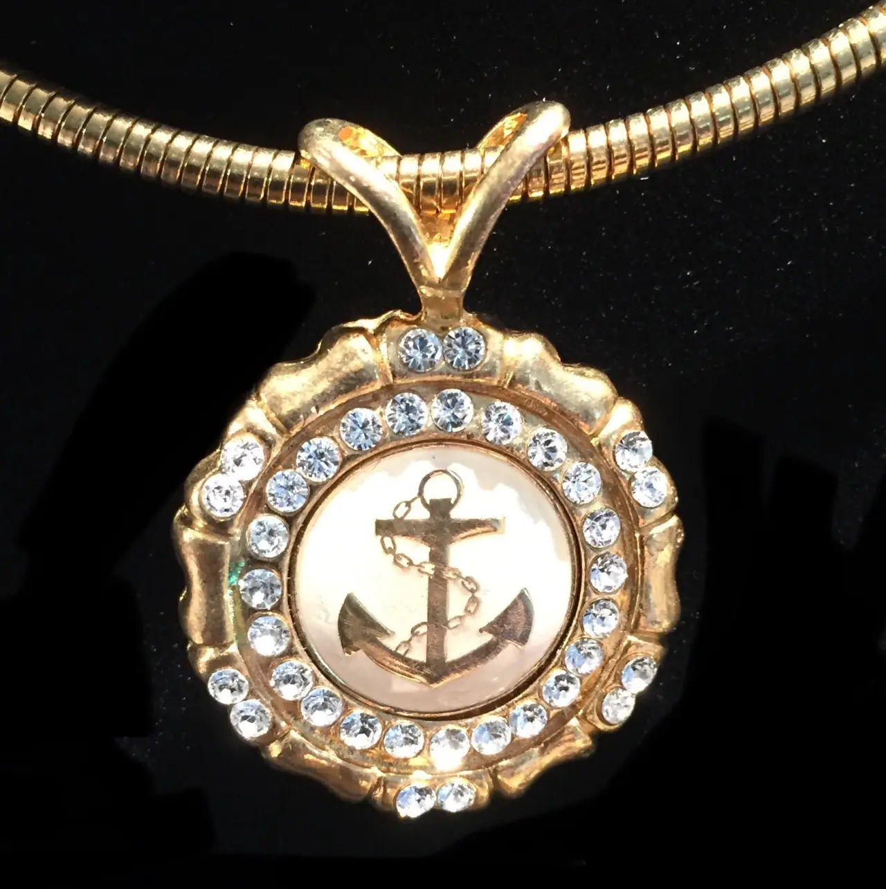Anchor Medallion with Crystal. $59. (Medallion only)