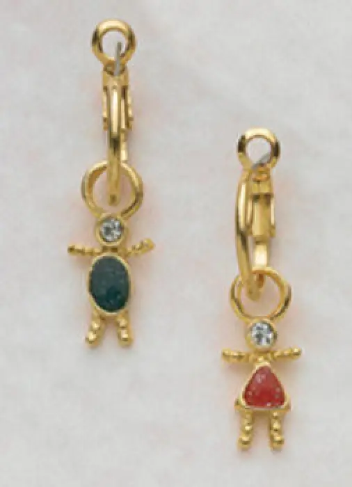Combo #82   Girl and Boy earring set  $46.00    (priced per pair)