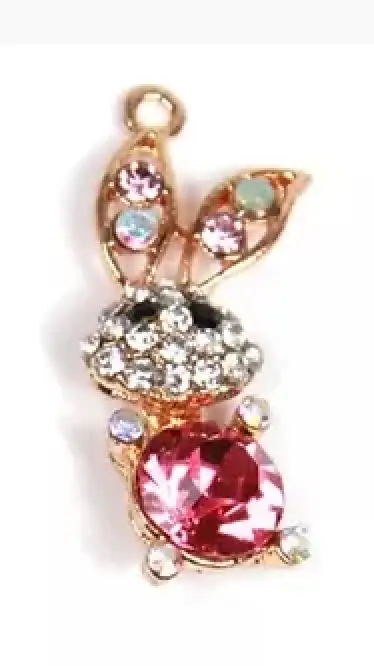 Crystal Rabbit Charms $28  priced per pair