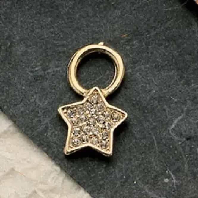 Small Crystal Star Charms   $28  Priced per pair