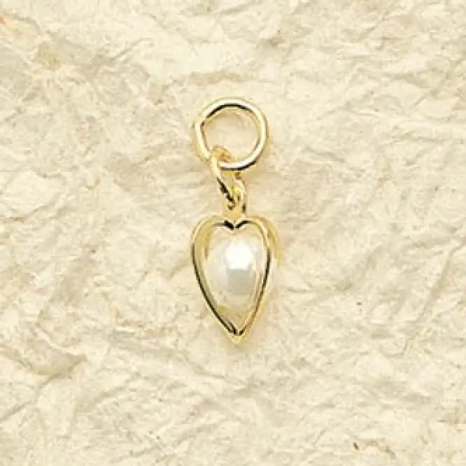 Pearl Heart Charms $26 priced per pair