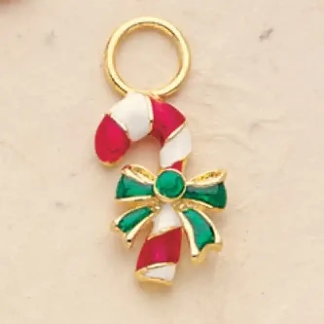 Candy Cane Charm Pair
