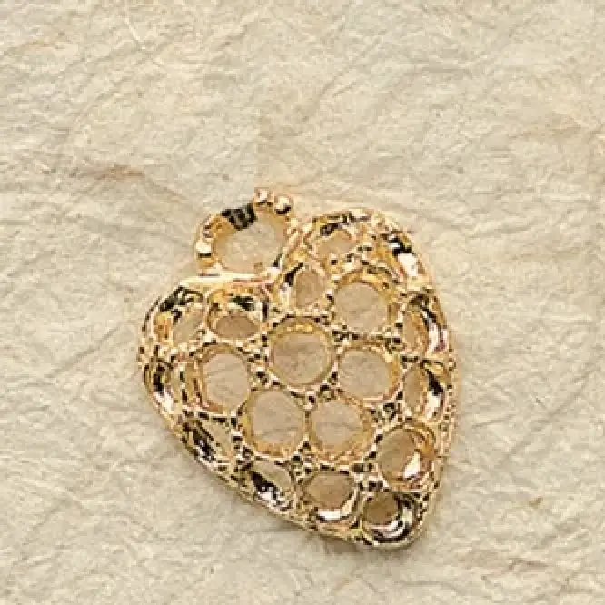 Peek-A-Boo Heart Charm Pair