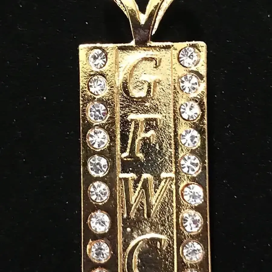 GFWC Crystal Dog Tag Pendant 49.95