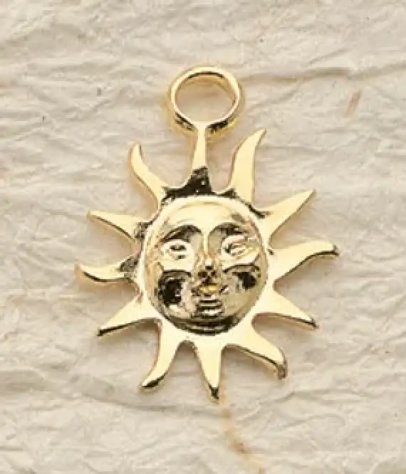 Large Sun Charm Pair