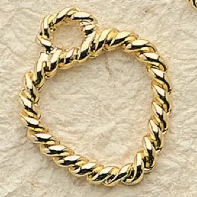 Rope Heart Charm Pair