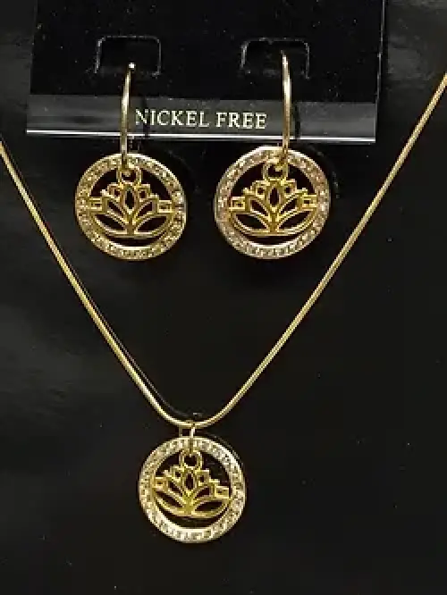 Ladies Oriental Shrine Crystal Lotus Complete Set