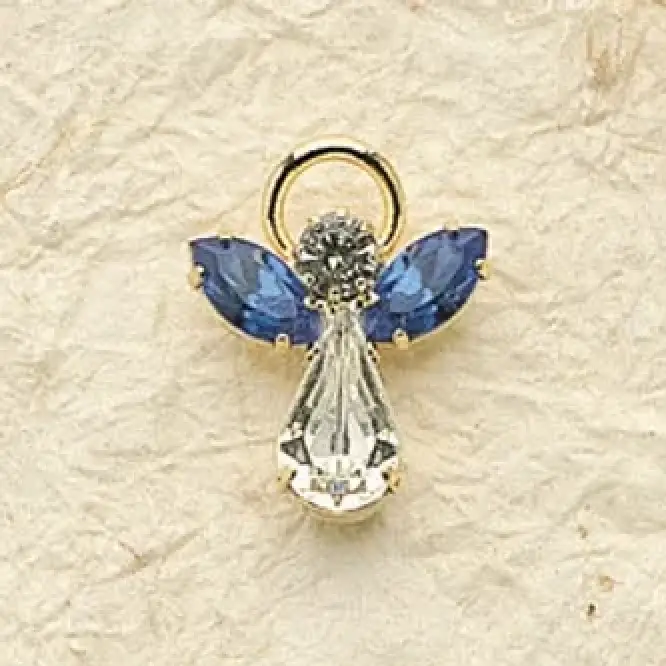 Crystal Angel Charm Pair