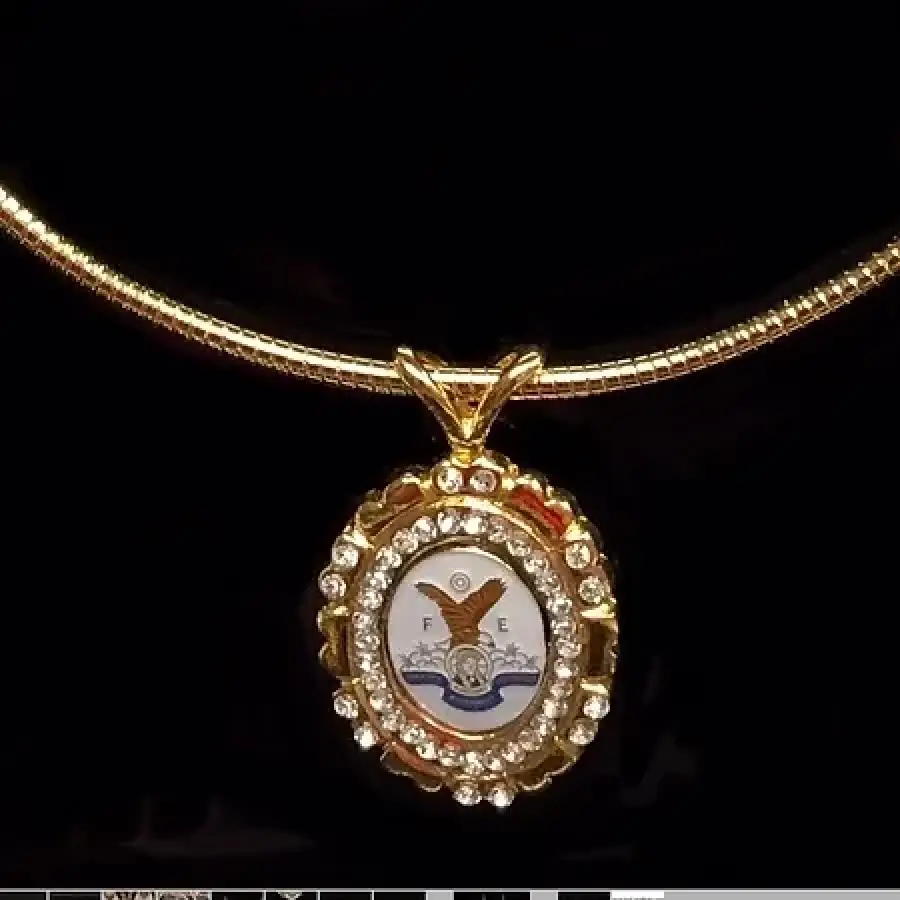 Eagles F.O.E. Ladies Auxiliary Pendant( Eagles logo Medallion designed by Lady Jayne for F.O.E.)