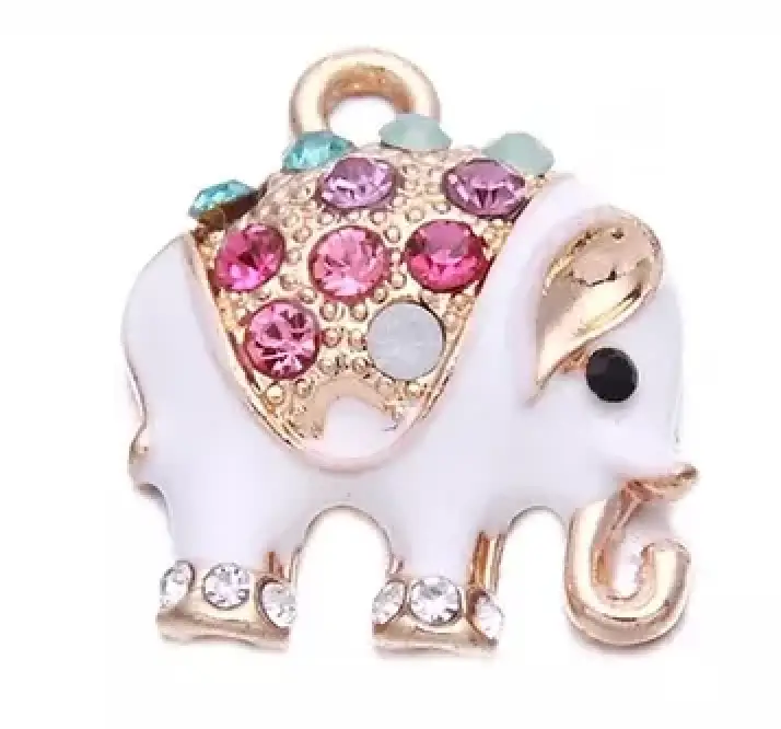 Crystal Decorated Elephant Charms $28 priced per pair