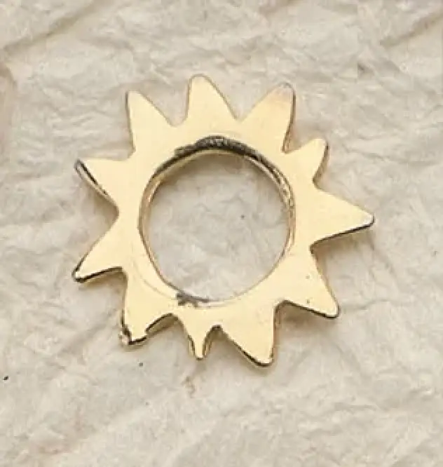 Aztec Sun Charm Pair