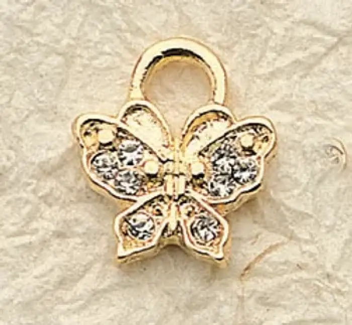 Small Crystal Butterfly Charm