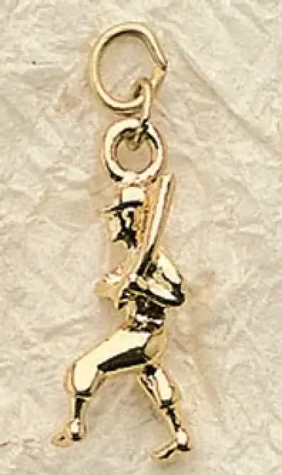 Baseball Player Charm Pair