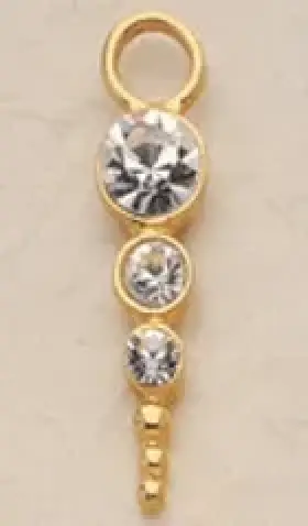 Crystal Icicle Charm  (priced by pair)