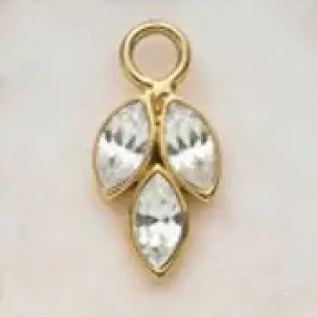 Crystal Leaf Charm (priced per pair)