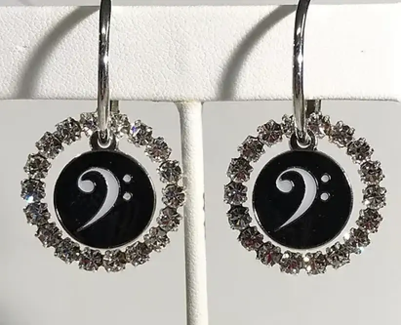 Bass Clef with Crystals Set $79