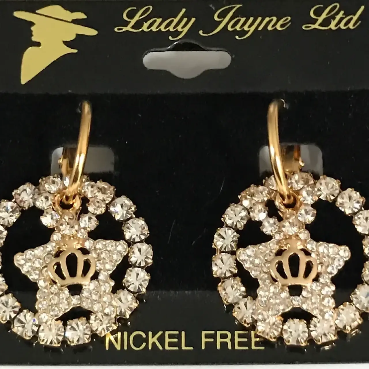 Crystal Crown Star Earring Set (includes choice of hoops, 1 pair Swarovski Crystals, 1 pair crystal stars with crowns, 1 pair extra small crystals)