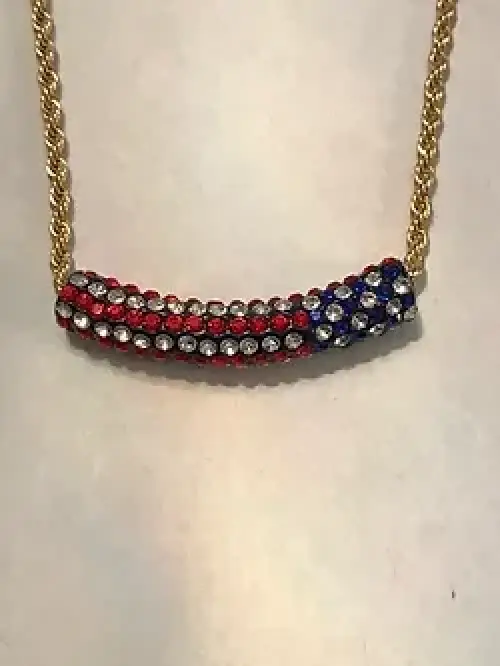 Crystal Flag Pendant
