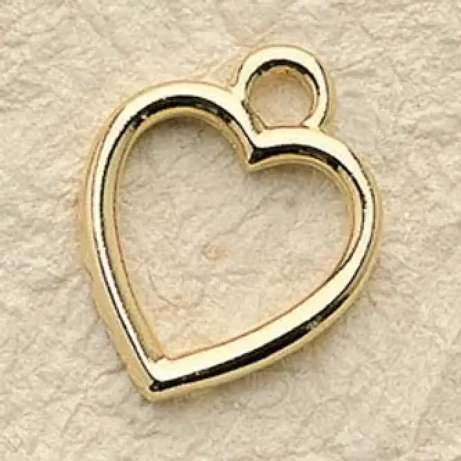 Solid Frame Heart Charm $28.00 per pair