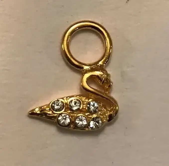 Crystal Swan Charm $14 each  (For Earrings order 2)
