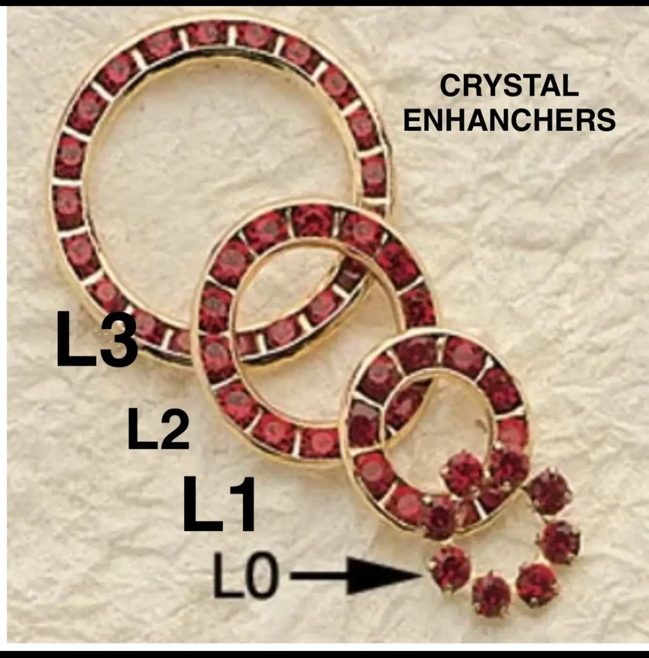 Enhancers Crystal Rings    (Priced per pair)