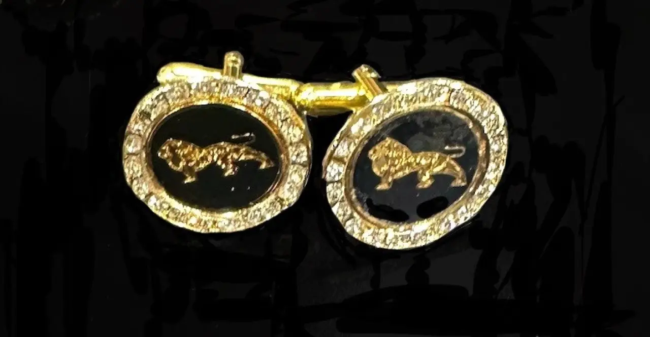 Lions International  Crystal Cufflinks $49 pair