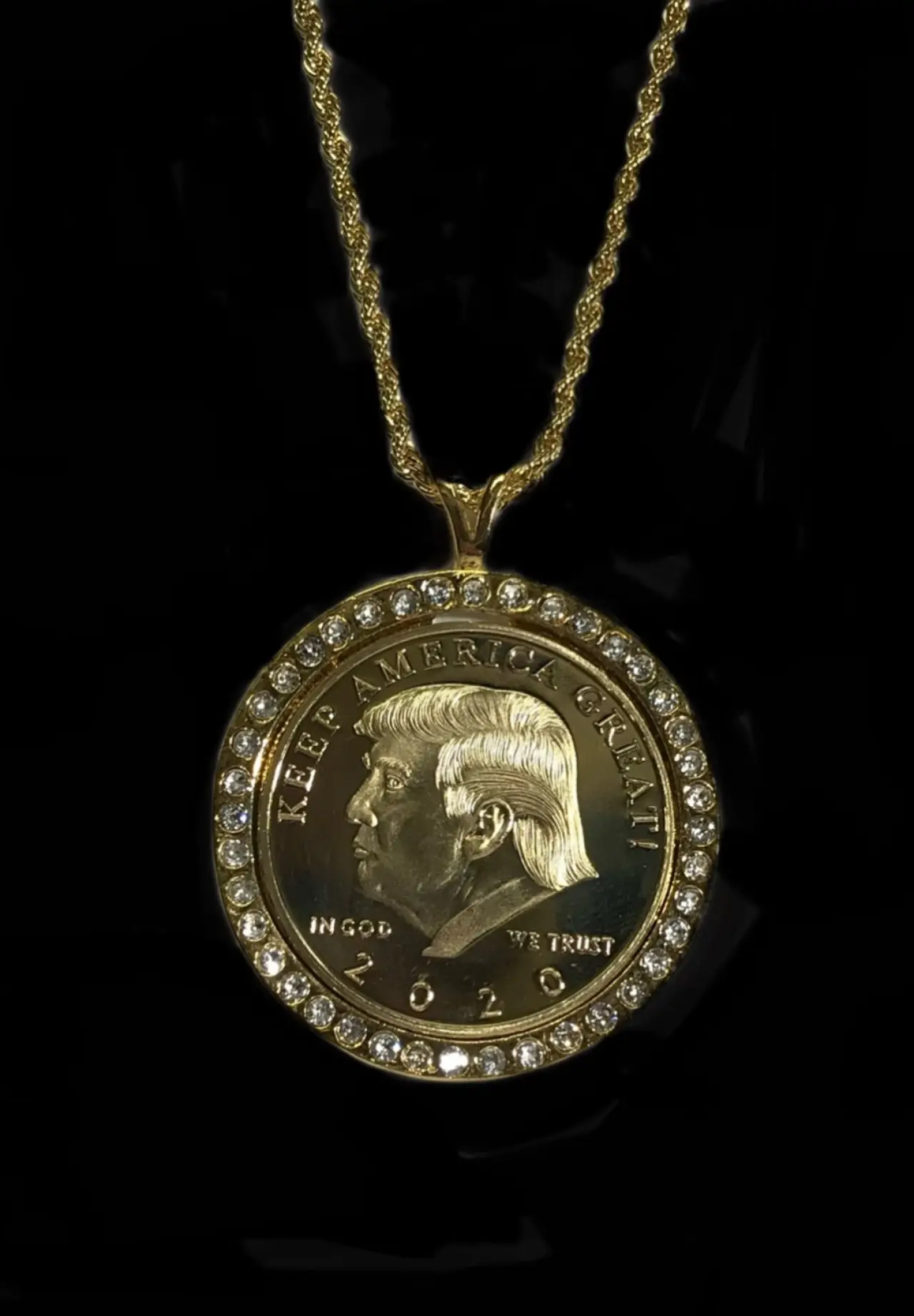 Trump crystal pendant $89