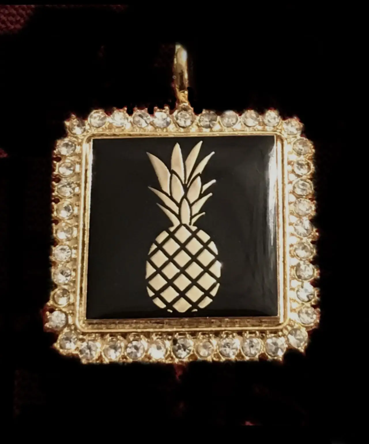 Pineapple Crystal medallion$59