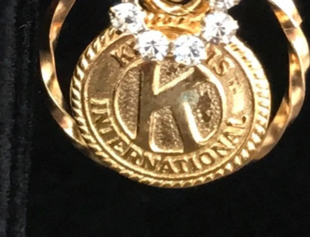 Kiwanis International Gold Charm Pair