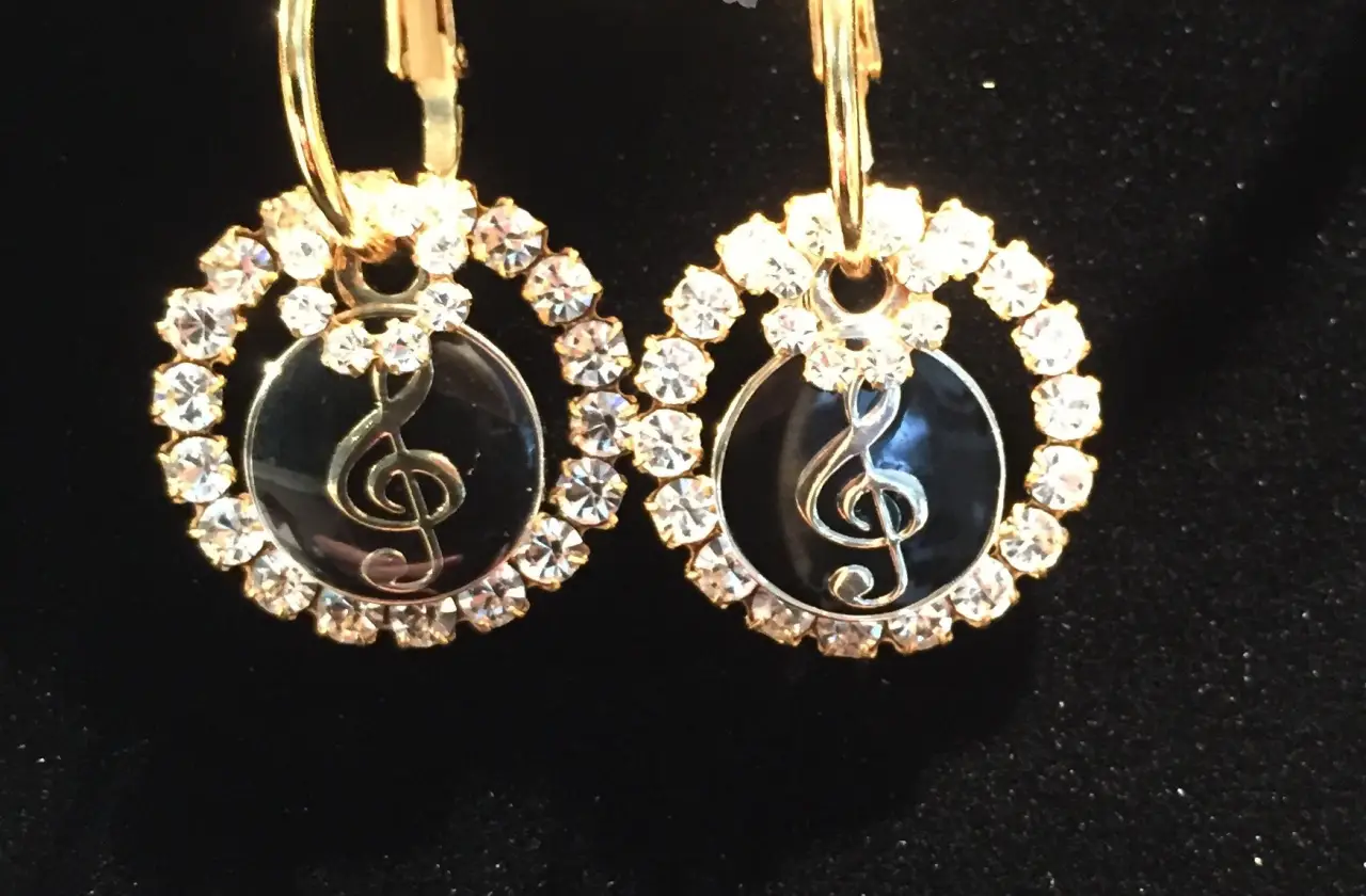 Music Note Earring Set