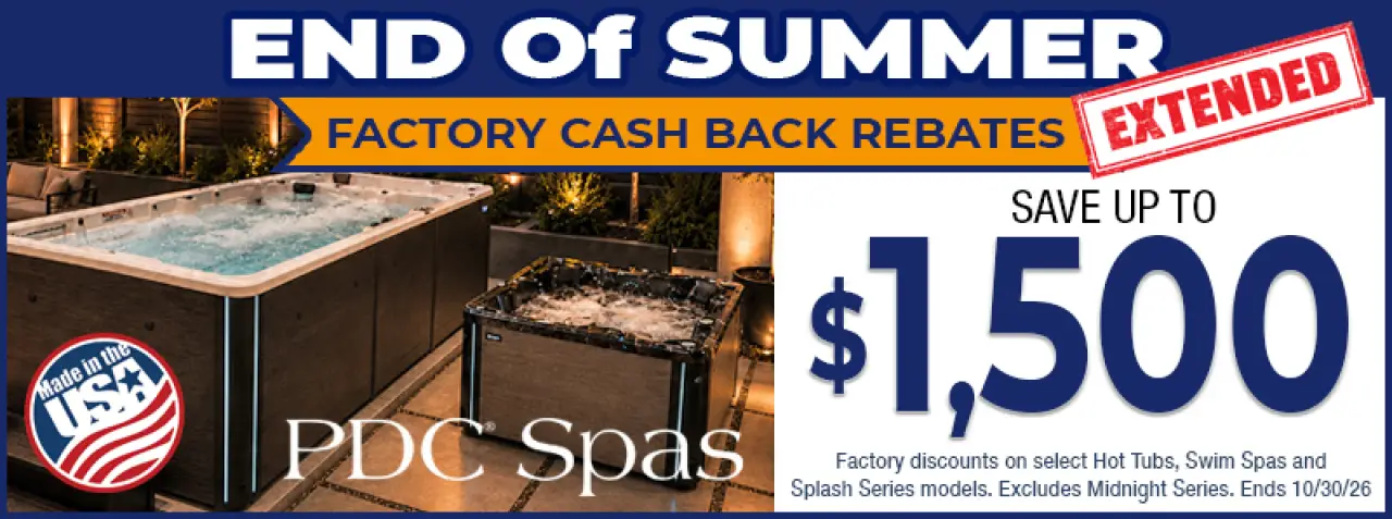 End of Summer Cash Back Rebate — savings up to $1,500