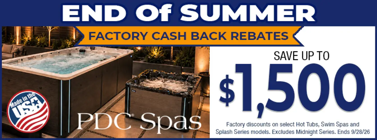 End of Summer Cash Back Rebate — savings up to $1,500