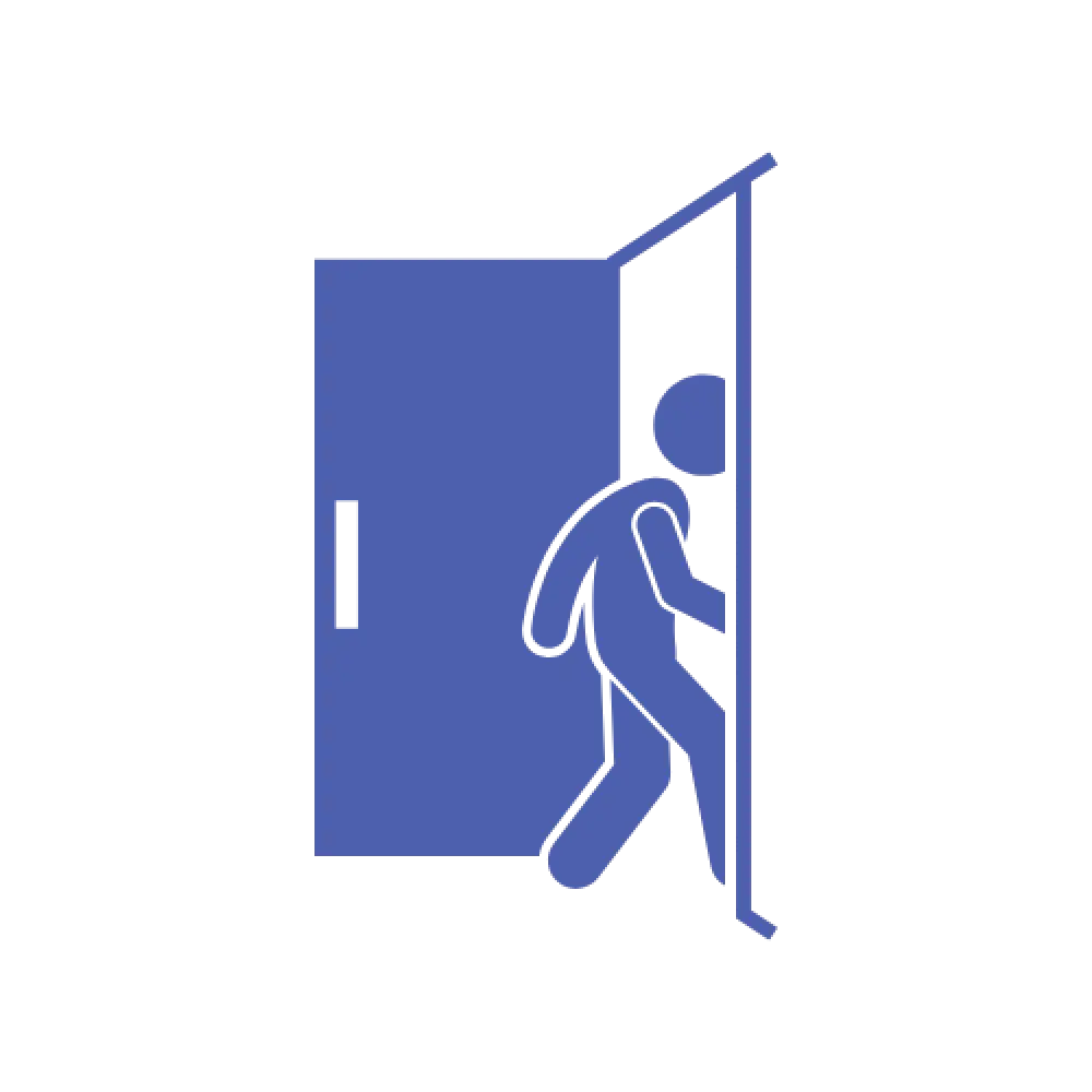 icon of person walking through a doorway