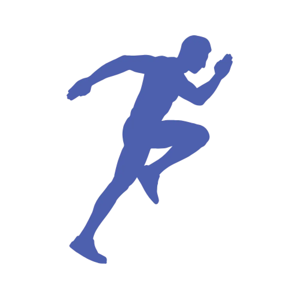 icon of man running in athletic performance