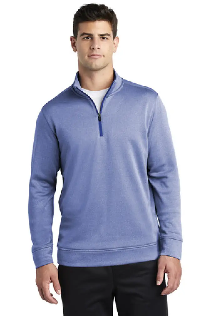 Sport-Tek ® PosiCharge ® Sport-Wick ® Heather Fleece 1/4-Zip Pullover - ST263