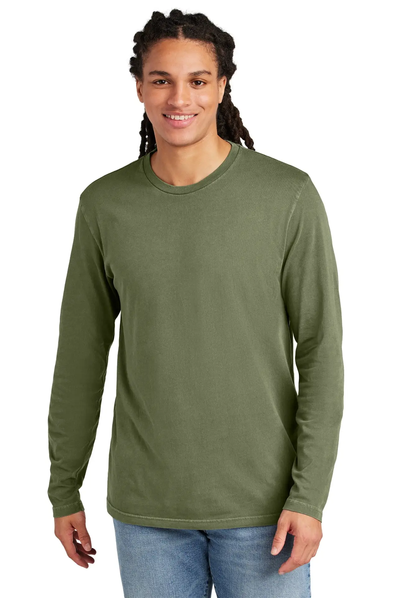 District Wash™ Long Sleeve Tee - Olive
